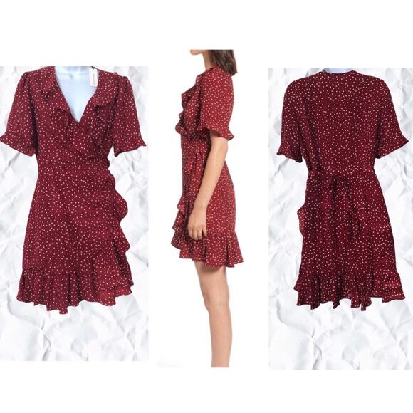 Heartloom Polka Dot Brenna Wrap dress - size large - Picture 3 of 5